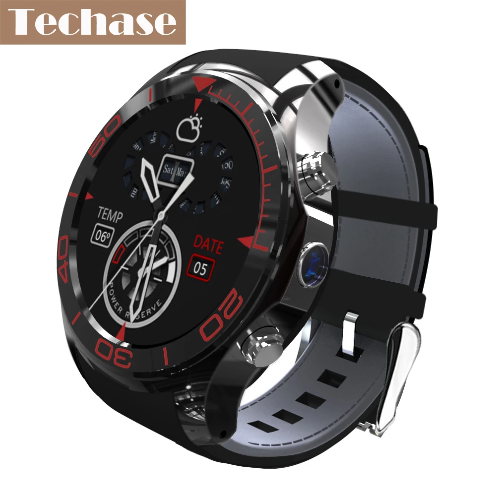 

Techase New Arrival Android OS Smart Watch 3G/2G WiFi SIM TF Smartwatch Heart Rate Monitor Relogio GPS Tracker Camera Smartwach