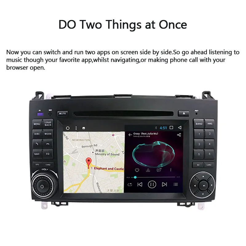 Sale AutoRadio 2 Din Car Multimedia DVD Player For Mercedes Sprinter Benz B200 Viano Vito W639 W169 W245 W209 GPS Navigation Audio 4G 3