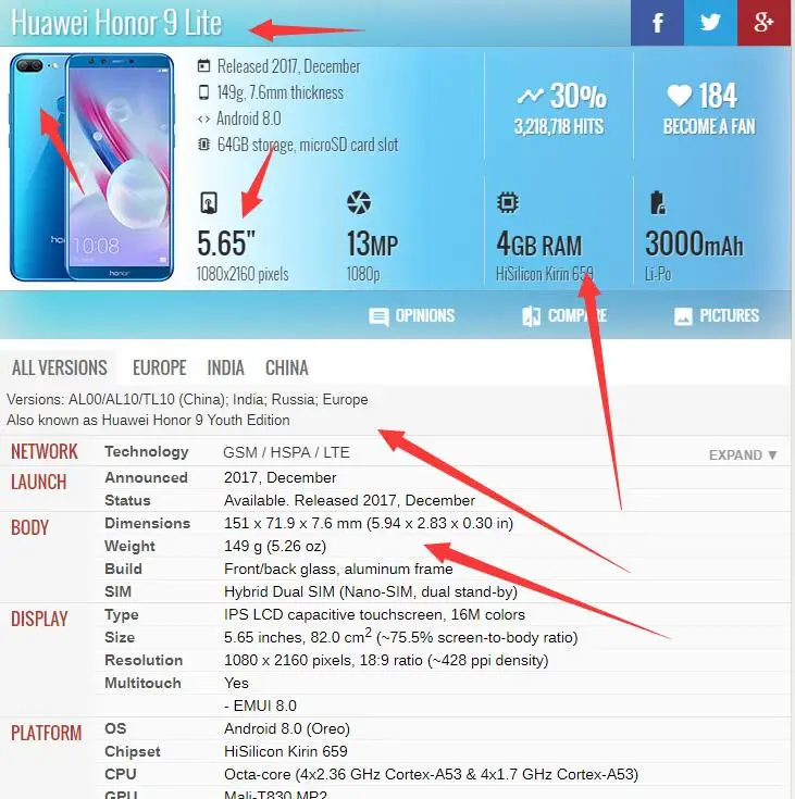 Для huawei Honor 9 Lite задняя крышка на заднее стекло корпус двери Honor 9 Молодежная задняя панель и 3 м клей запасные части