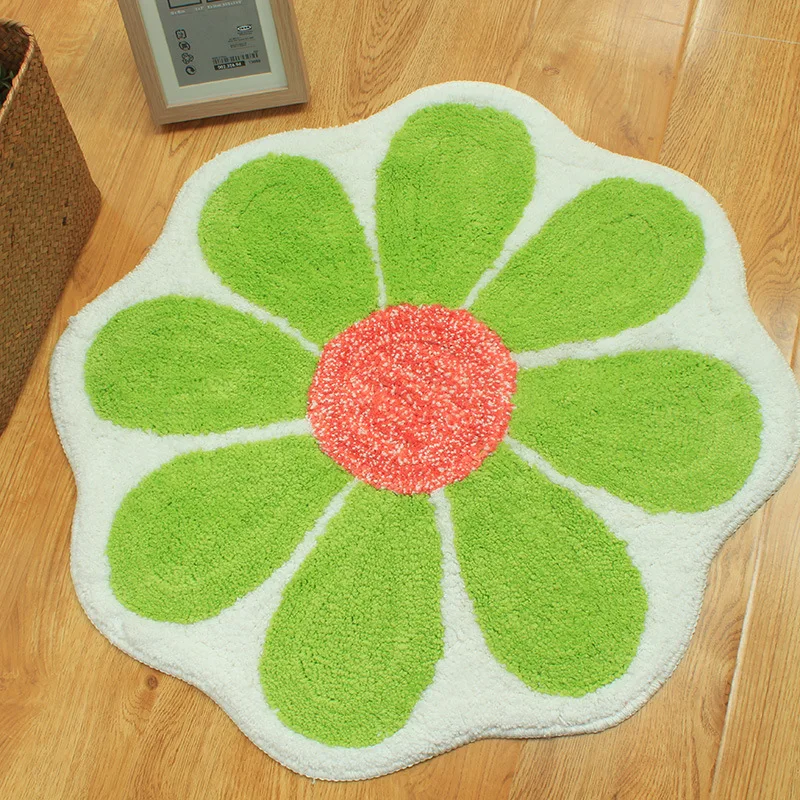 new hot 65*65cm PVC flower Floor mats non slip bathroom mats Bath Rugs