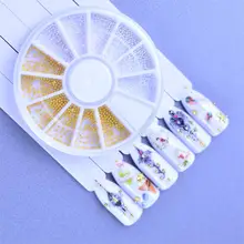 1200 шт 3d Металлические микро бусины из нержавеющей стали для дизайна ногтей икра бусины для ногтей розовый Золотой Серебряный ноготь бусины украшения колесные шпильки