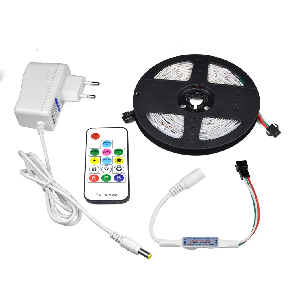 DC 12 В светодиодный SMD 5050 30 S/M Ночной светильник полный сон Цвет RGB полоса лампа