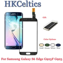 1 шт. Протестировано для samsung Galaxy S6 Edge G925 G925F сенсорный экран Переднее стекло Сенсорная панель дигитайзер ЖК внешняя панель объектив+ наклейка