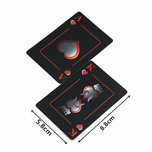 Goede Zwart Frosted Waterdichte plastic PVC Poker kaartspel set Speelkaarten dek Nieuwigheid Collectie Board Game Gift Duurzaam poken