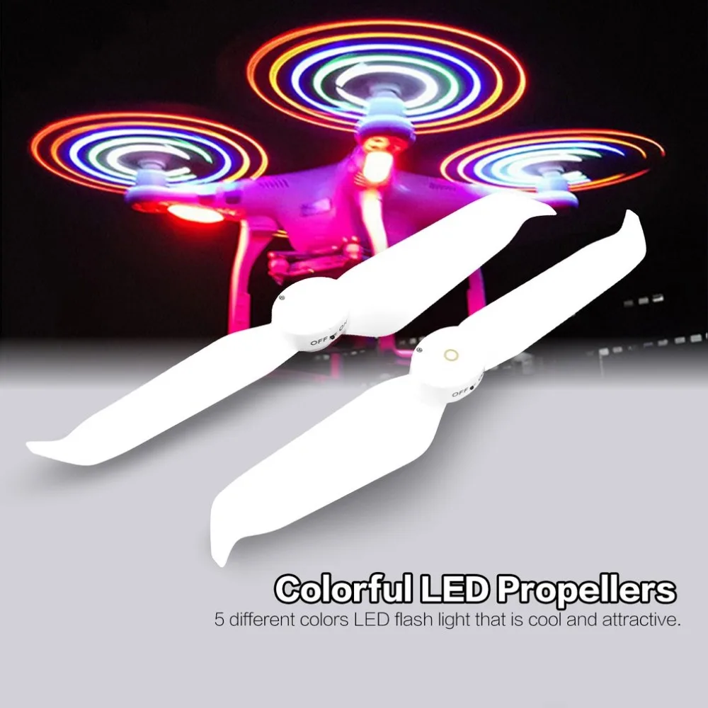 

Low-Noise 9455 Blades Propellers Quick Release LED Flash CW CCW Props for DJI Phantom 3 SE Advanced Standard RC Drone