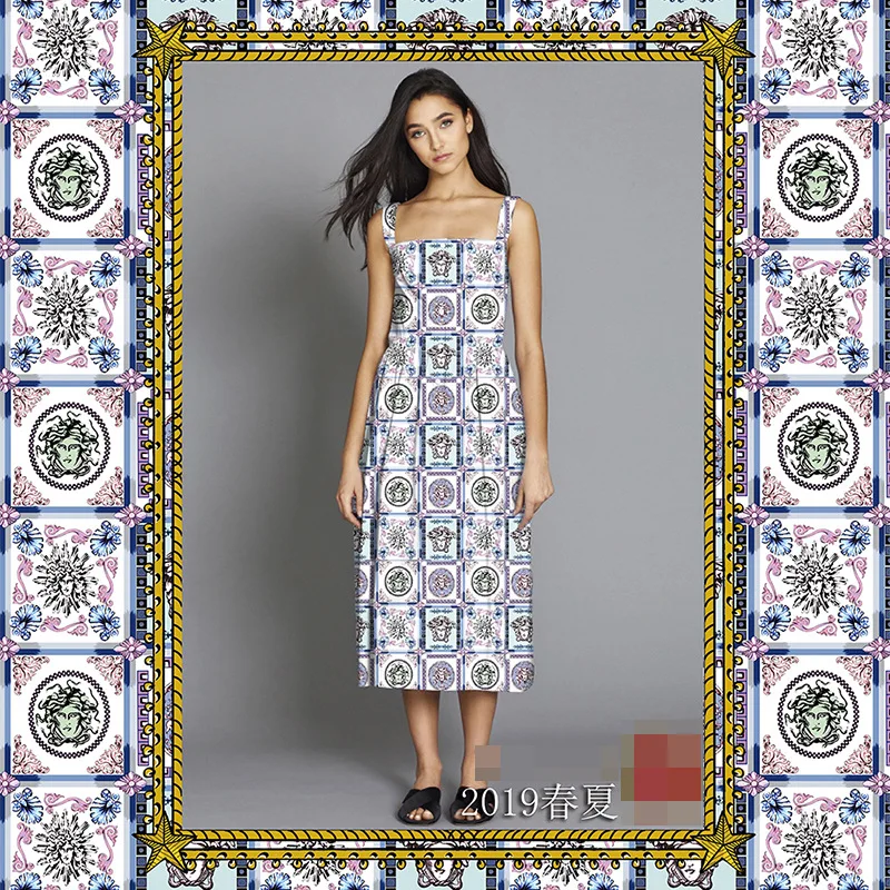 

Spring and summer high-grade polyester fabric fashion week printing apparel fabric 2019 new women's clothing fabric for dress