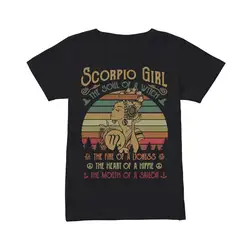 Возьмите бренд Скорпион девушка душа ведьмы огонь львицы Детская рубашка Летняя мужская футболка с короткими рукавами
