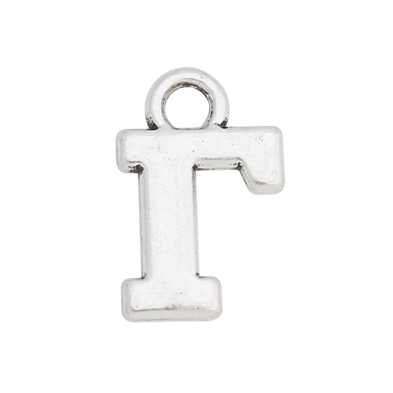 Амулеты из сплава с алфавитом и греческой буквой гамма 9*14 мм 50 шт. AAC889|alphabet charms|greek