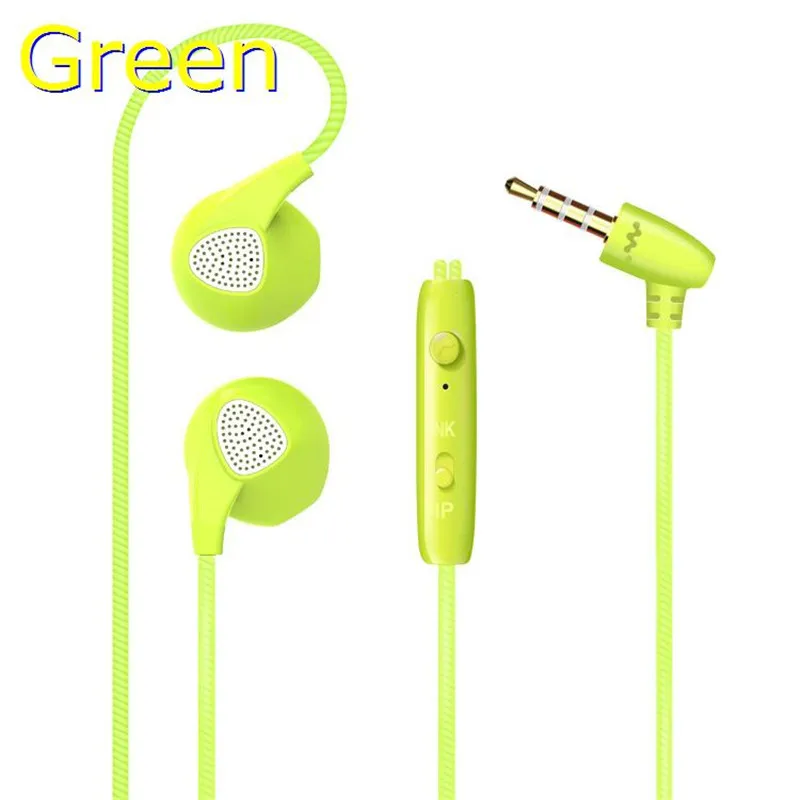Универсальные 3,5 мм Проводные спортивные наушники Hifi музыка тяжелый бас стерео наушники для Iphone 5S samsung Xiaomi - Цвет: Green
