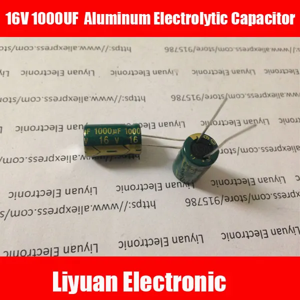 

20 pcs Electrolytic Capacitors High Frequency 16V 1000UF 10X15MM Aluminum Electrolytic Capacitor 16V/1000UF