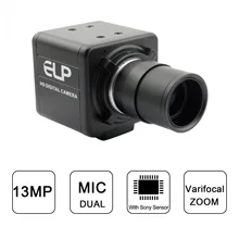ELP 13MP IMX214 3840*2880 5-50 мм варифокальный объектив зум USB модуль камеры MJPEG YUYV UVC веб-камера для Android Linux Windows MAC O