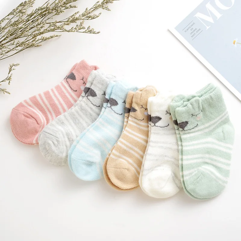 Хлопковые носки для малышей с принтом «Дисней» сетчатые детские носки с героями мультфильмов для новорожденных, 6 пар в партии - Цвет: DH057
