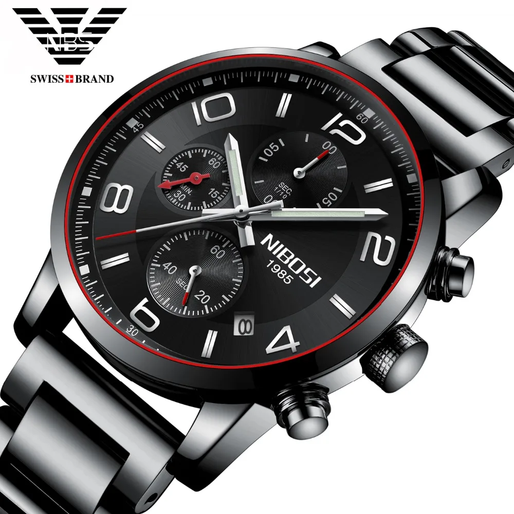 

NIBOSI Men Fashion Watch Top Brand Luxury Man Military Wrist Watches Business Men Clock Male Genuine New Style Waterproof Watch