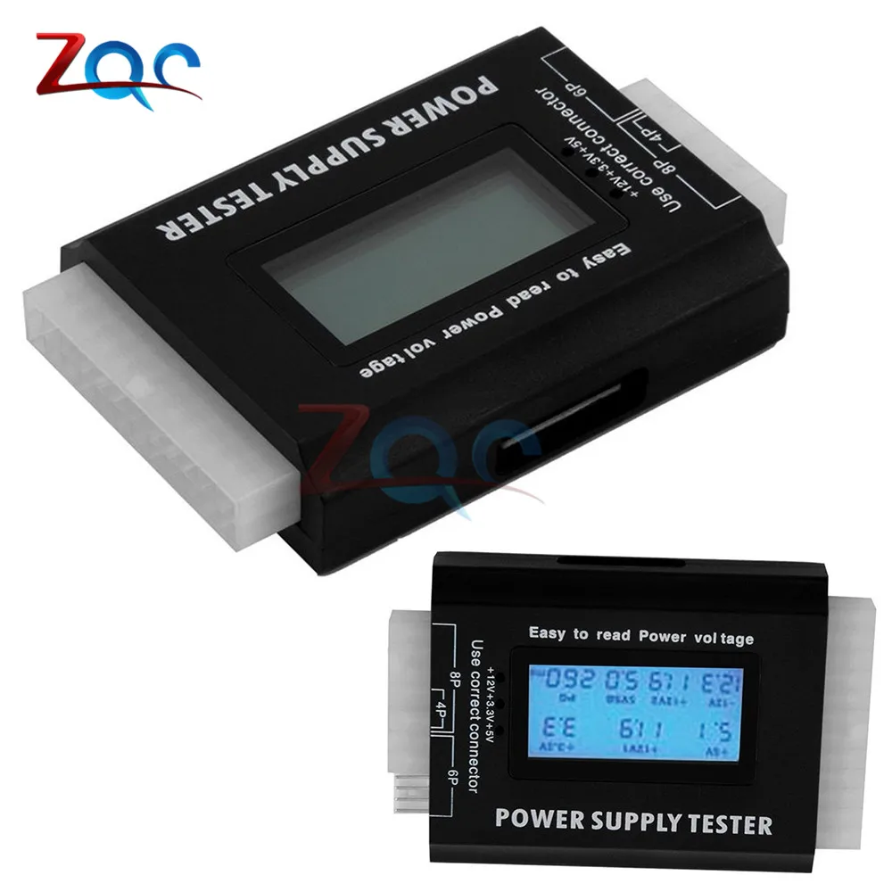 

Digital LCD Display PC Computer 20/24 Pin Power Supply Tester Checker Power Measuring Diagnostic Tester Tools