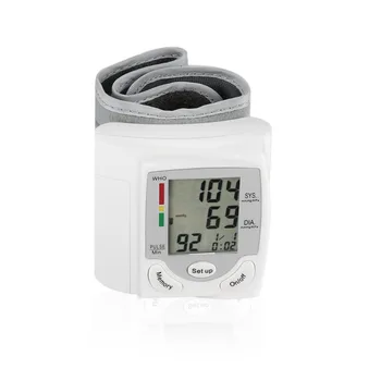 

Automatic Digital LCD Display Wrist Blood Pressure Monitor Heart Beat Rate Pulse Meter Measure White Convenient Carry