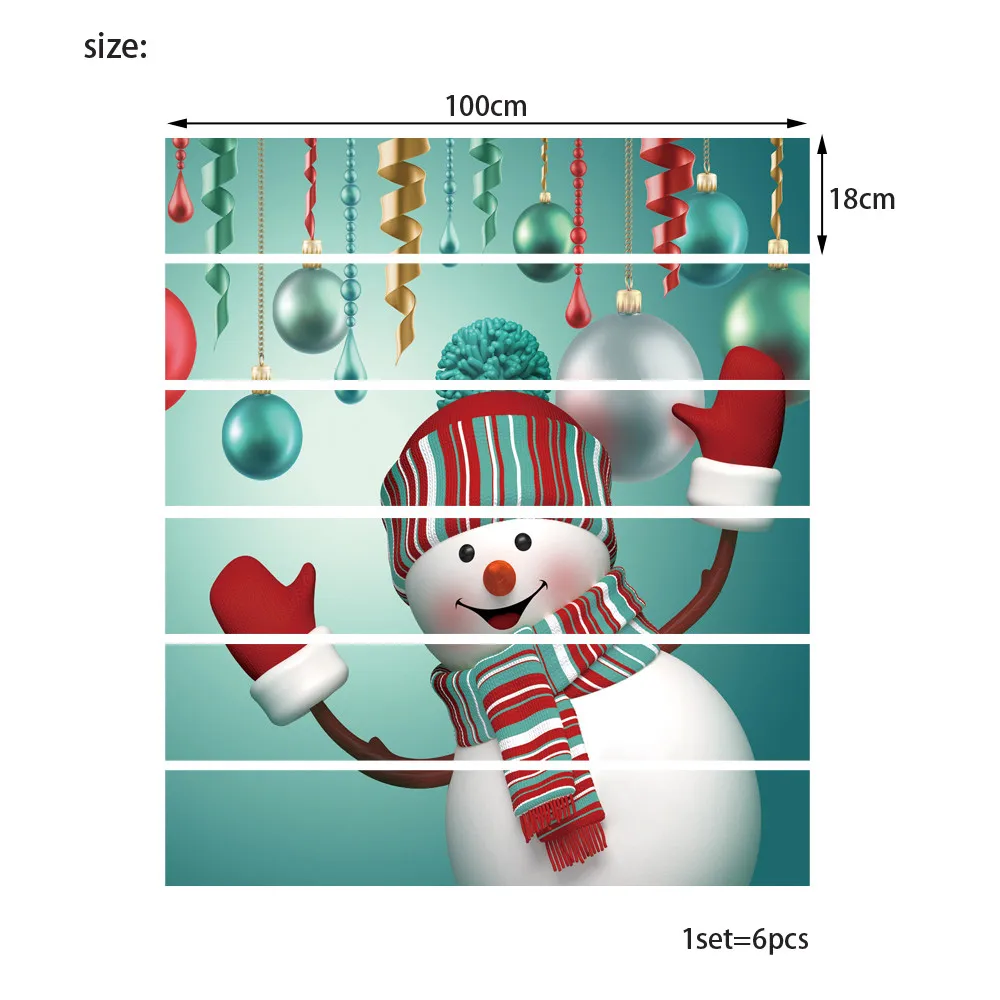 6 шт./компл. стикер лестницы 3D моделирование фестиваль стиль плитка стикер на стену s домашний DIY Рождественское украшение для дома Декор лестницы 1205