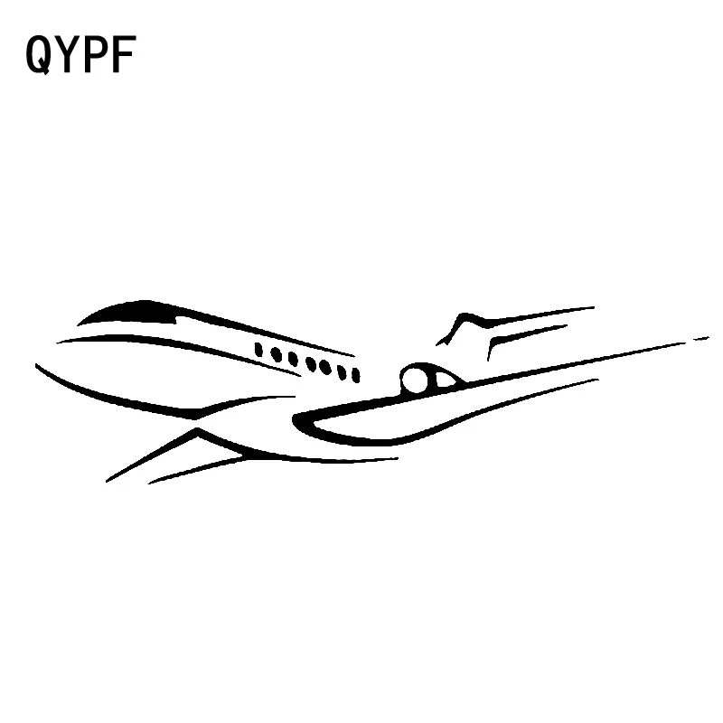 

QYPF 18.4cm*5.1cm Transparent Cartoon Respectful Aircraft Model Interesting Vinyl Car Sticker Decal Graphical C18-0673