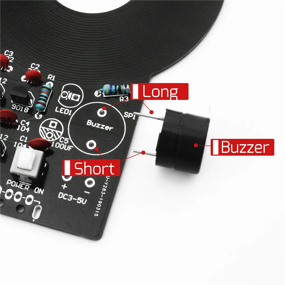 Металлоискатель Электронный DC 3 V-5 V 60 мм Бесконтактный Сенсор борту модуль электронной части детектор металла DIY Kit с Батарея чехол
