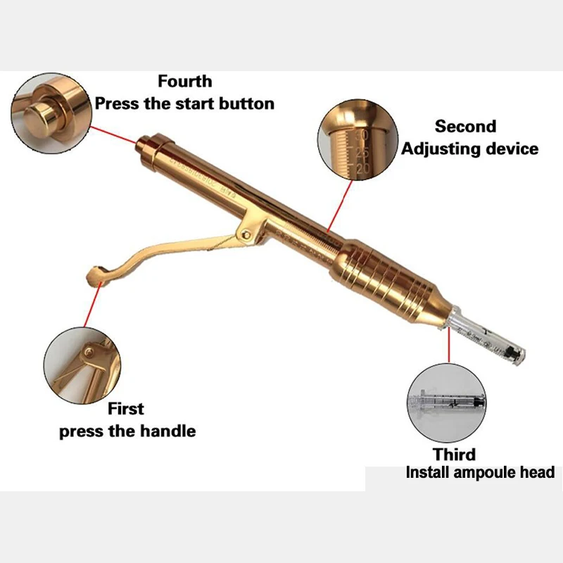 Неинвазивная ручка с гиалуроновой кислотой, без необходимости, распылитель высокого давления, ручка для инъекций, мульти съемка, против морщин, для подтяжки губ