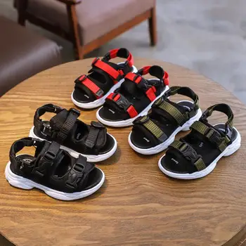 

New 2019 Summer Kids Beach Sandals Baby Girls Casual Shoes Children Sport Sandals Boys Pu Leather Sandals Fashion Brand Shoes