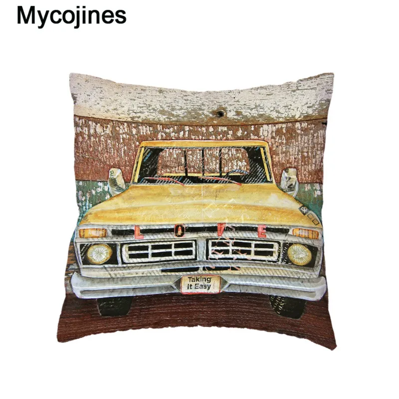 White Cushion Covers Retro Beetle Shabby Chic Pillow Cases 45cm Polyester Peach Skin Pillowcase Home Decorate Sofa Chair Bedding