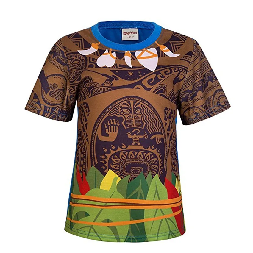 Baby Girls Clothes Sets Moana Maui Costume Baby Boys Clothes Set Casual T Shirts Children Sport Suits Top Tees + Pants Sleepwear (11)