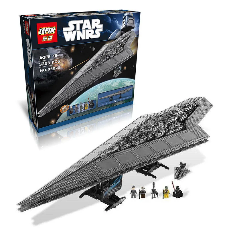 

LEPIN 05028 3208Pcs Star Wars Execytor Super Star Destroyer Model Building Kit Minifigure Block Bricks Compatible Toy Gift 10221