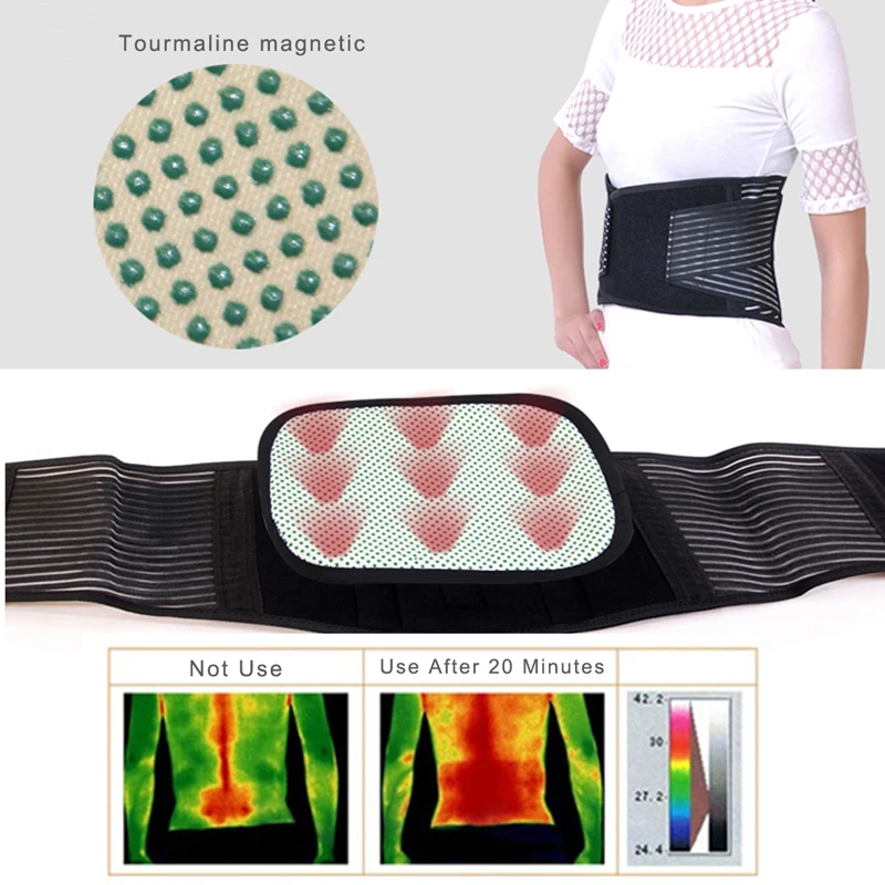 Tcare Waist Lower Back Brace Support Belt Stabilizing Lumbar with Dual Adjustable Straps for Office