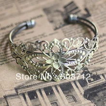 С бронзовой филигранью под старину браслеты заготовки основания результаты манжеты