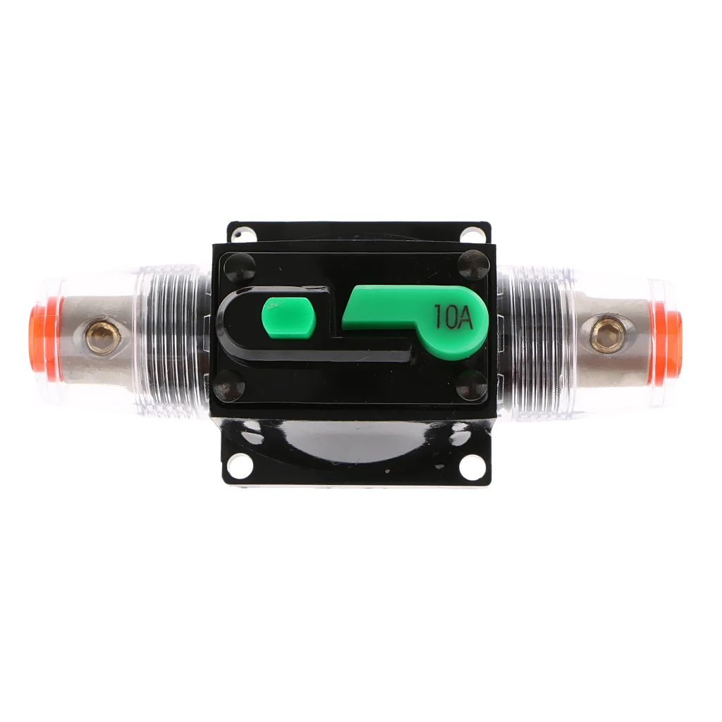 Universal Car Stereo Audio 12V/24V/32V 10AMP 15AMP 60AMP 80AMP 100AMP In-Line Manual Reset Circuit Breaker