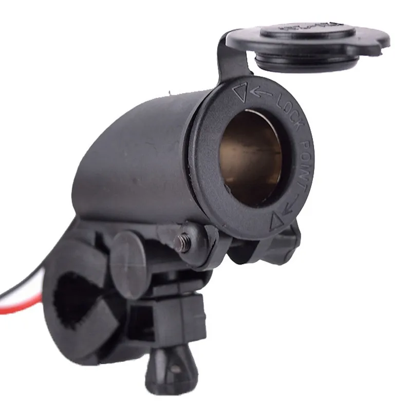 120W Motorcycle Cigarette Lighter Socket Waterproof Motorbike Handlebar
