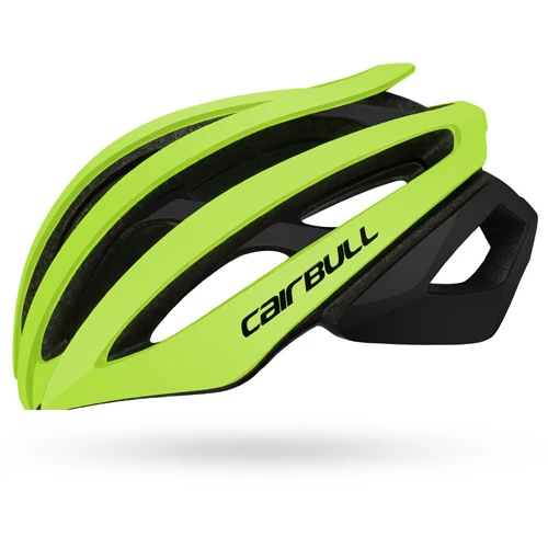 Сверхлегкий гоночный велосипедный шлем MTB дорожный велосипед шлем TRAIL XC Aero шлемы двухслойные велосипедные шлемы CAIRBULL casco ciclismo - Цвет: green black