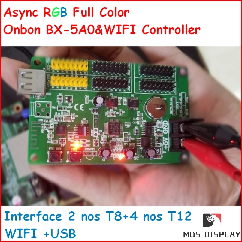 Асинхронный RGB полный цвет Onbon BX5A 0 и wi fi + карта контроля USB Поддержка 256*64