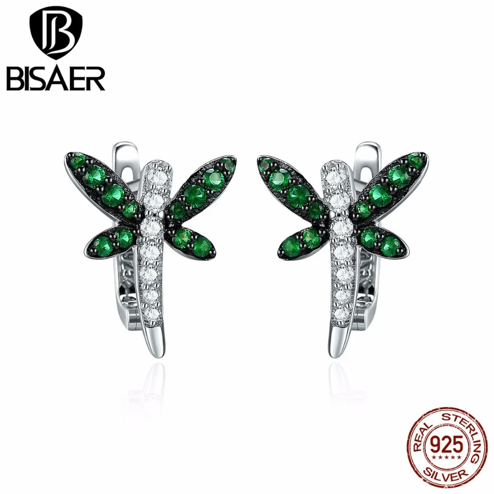Cena Gorąca sprzedaż oryginalna 925 Sterling Silver Dragonfly szepty CZ stadniny kolczyki dla kobiet srebro Fine Jewelry Brincos GXE186