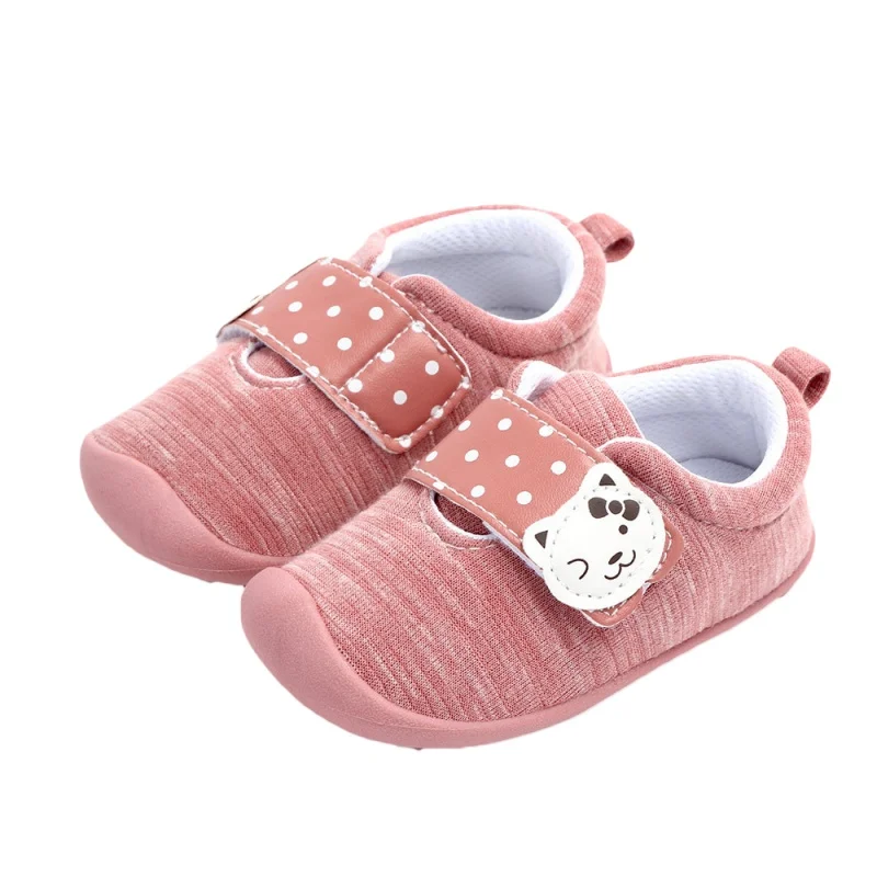 Обувь для маленьких девочек; Повседневная хлопковая детская обувь; обувь для малышей с нескользящей мягкой подошвой - Цвет: P