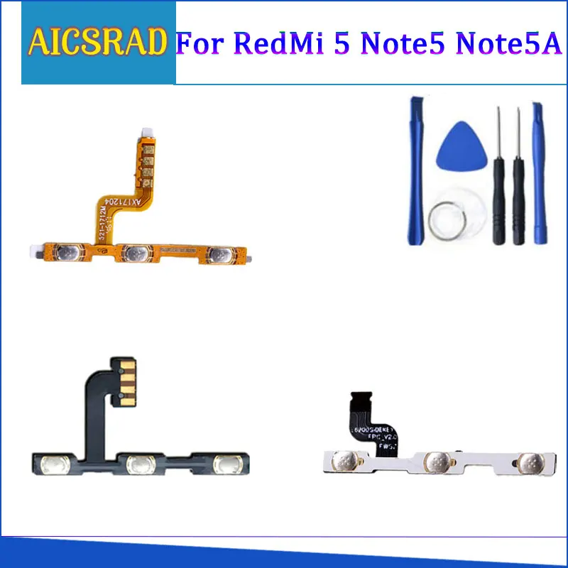 

AAA Quality Phone Flex For Xiaomi Redmi 5 note note5 note 5A Power On/Off + Volume Up/Down button Flex Cable Replacement Parts