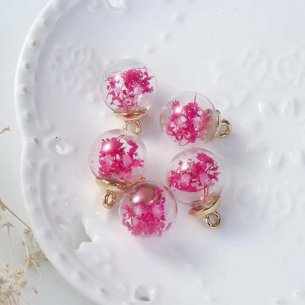 DoreenBeads DIY Подвески стеклянные бусы амулеты цветные высушенные прозрачные 22 мм x 16