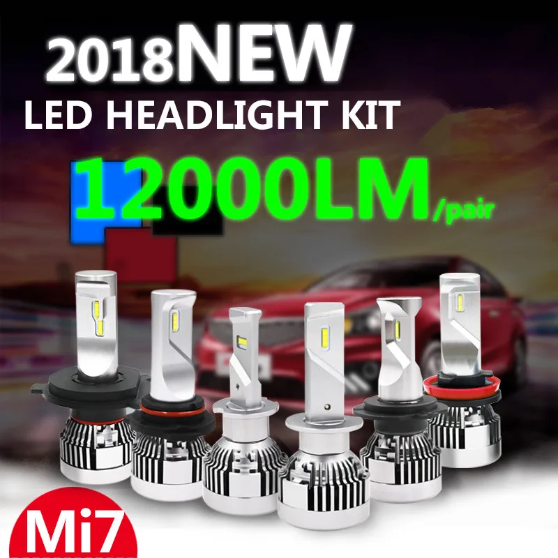 Комплект из 2 предметов мини H4 led H7 canbus H8 H11 120 Вт 12000lm 6500 к Blanc 9005 HB3 9006 анти EMC ошибок