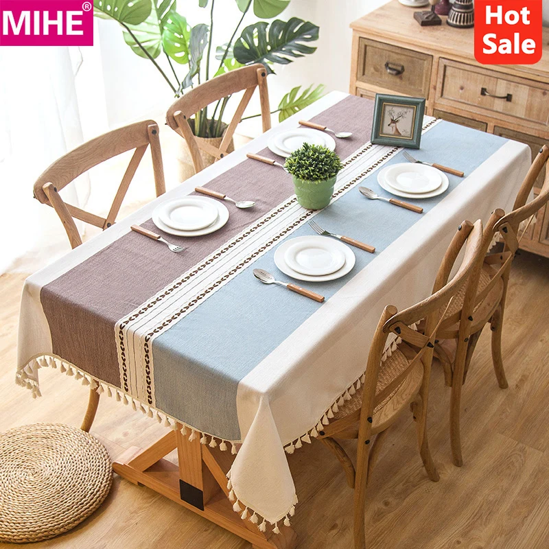 Modern Decorative Table Cloth Tassel Iace Rectangle Tablecloth Home Kitchen Table Cloths Party Banquet Dining Table Cover ZB01