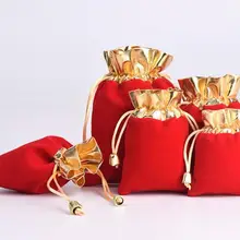 Высококачественный бархатный шнурок для украшений, Подарочная сумка на день рождения, органайзер для хранения свадебных подарочных сумок,, 100 шт./партия