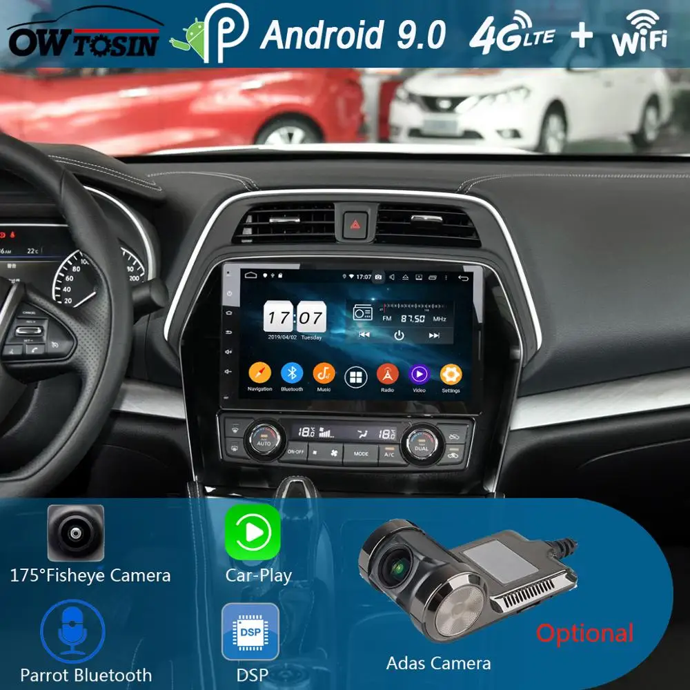 Автомобильный мультимедийный плеер IPS Android 10 1 8 ядер 4 Гб + 64 ГБ GPS радио для Nissan Maxima
