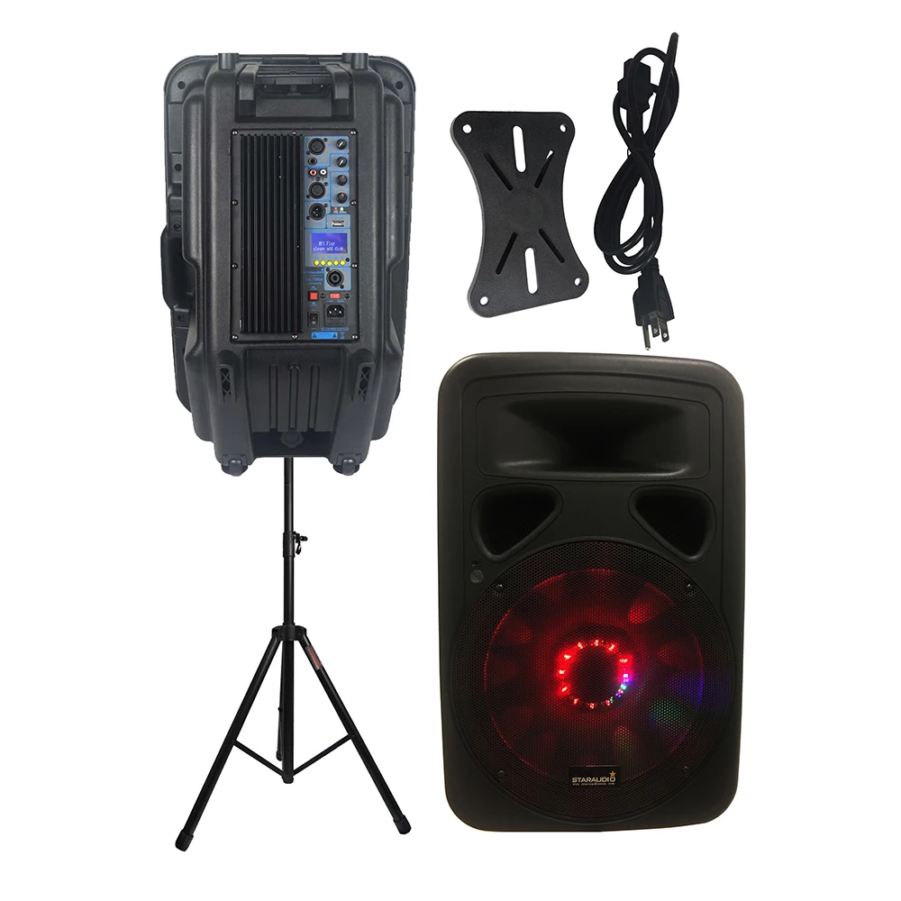 

STARAUDIO 15" 3500W Active Powered PA Stage DJ Speaker RGB Light Speaker Party Wedding KTV Night Clubs Speaker Stand SML-15RGB