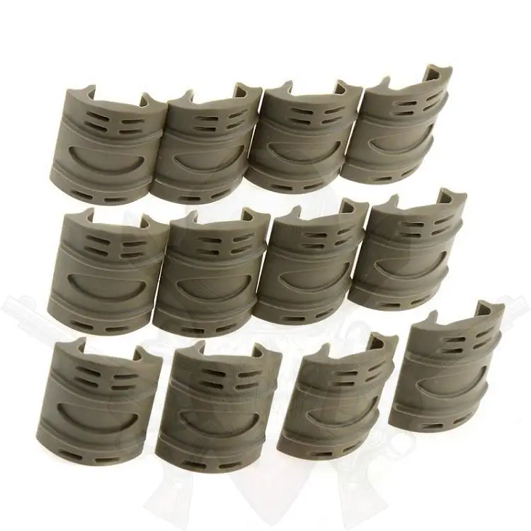 Tactical Airsoft ar 15 accessories 12pcs rubber Picatinny Ladder Rail Panel Handguard Protector Resistant Cover for hunting (1)