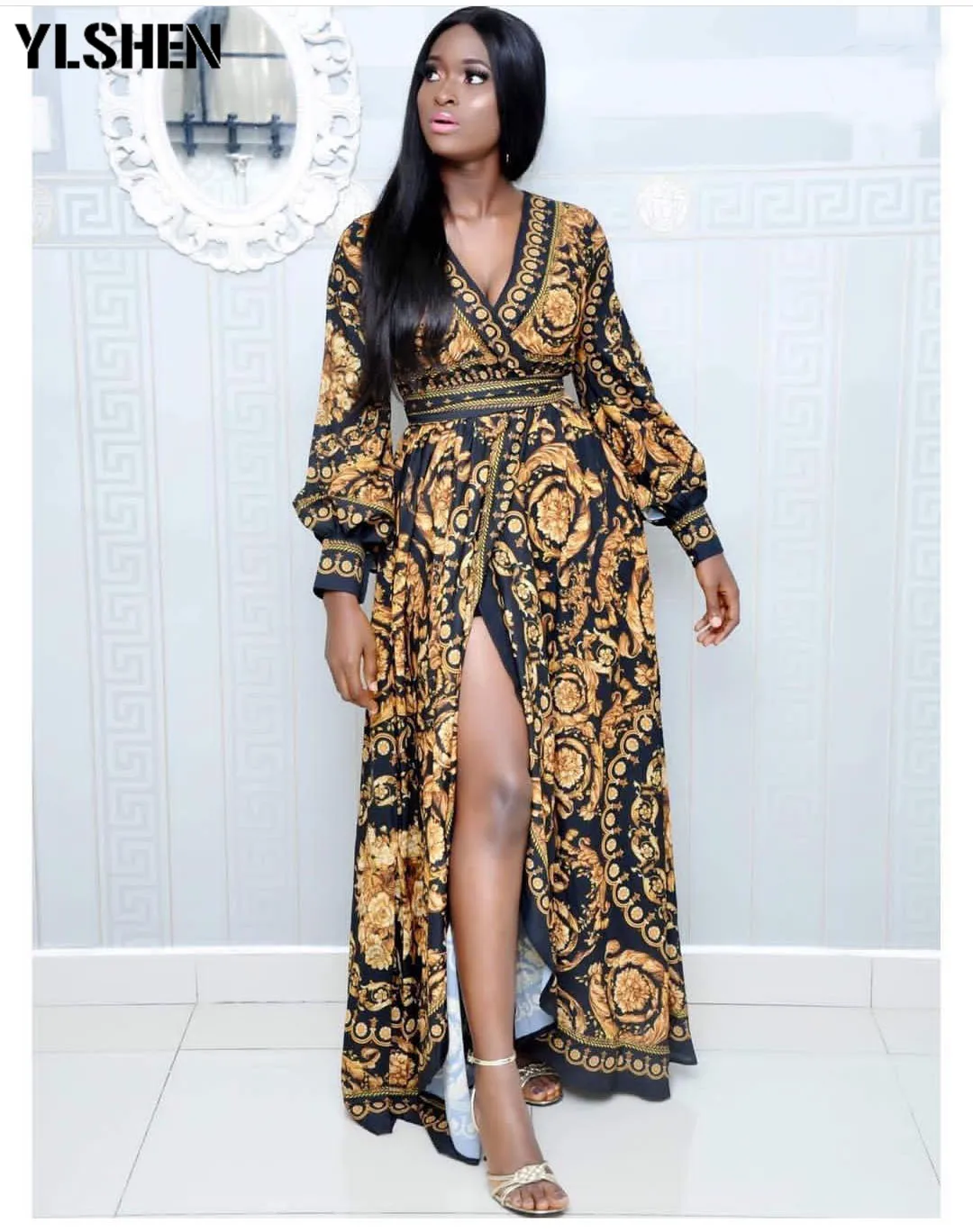 

African Dresses for Women Dashiki African Clothes Print Bazin Broder Riche Plus Size Women Bazin Broderie Evening Long Dresses