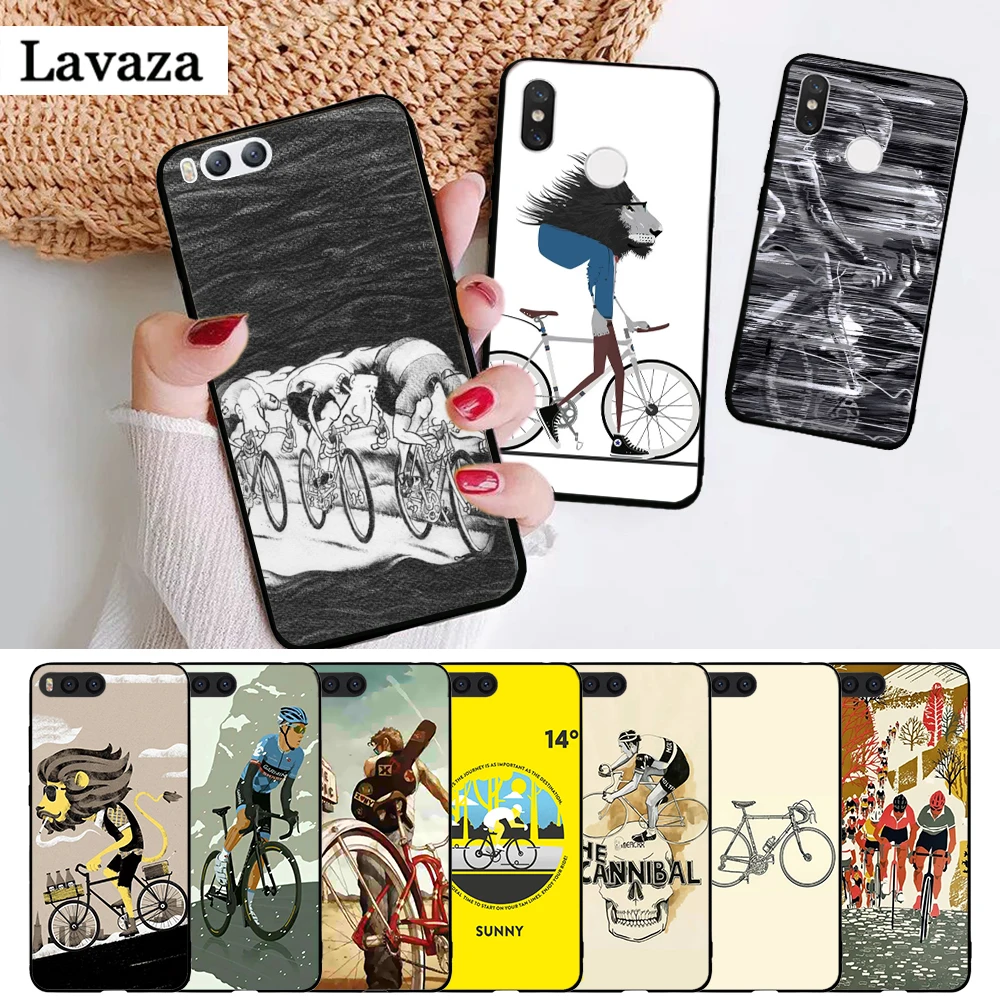 

Lavaza BIKE CYCLING art Silicone Case for Xiaomi MI 5X 6 6X 8 9 SE 9T Pro CC9E CC9 A3 F1 A1 A2 Lite MAX 3