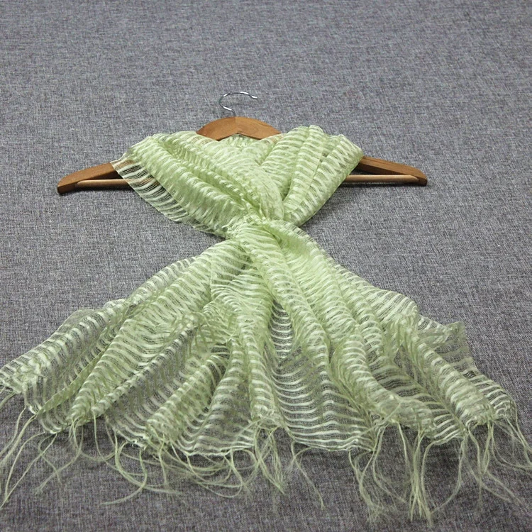 

#0511,100% silk scarf handkerchief,THIN TULLE,color:green,size:60*160cm