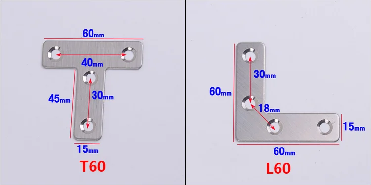 10 шт. T/L типа/40/50/60/80 мм Угловые скобки- магнитная/чистой нержавеющей/фитинги/разъем