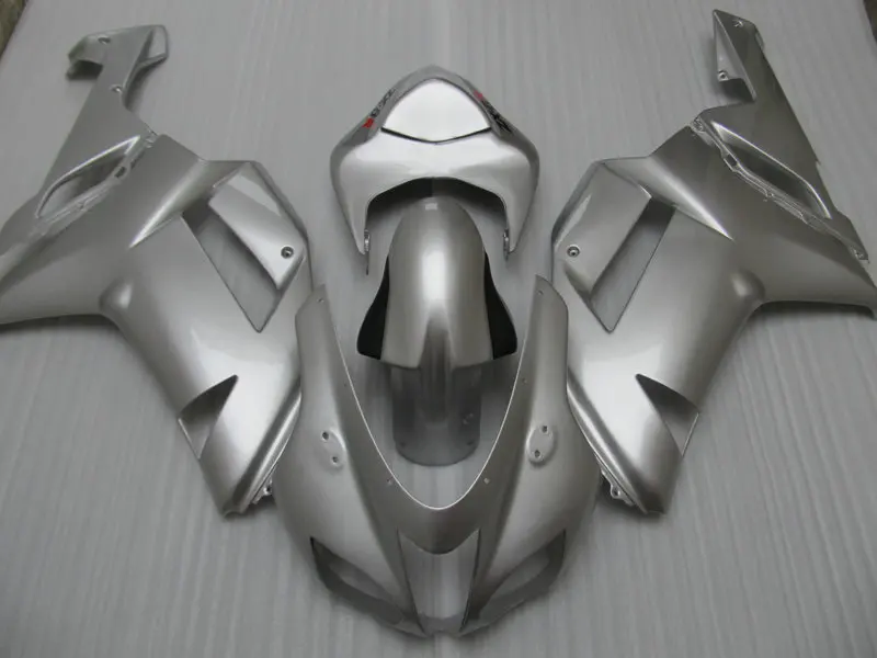 

Custom Motorcycle Fairing kit for KAWASAKI Ninja ZX6R 636 07 08 ZX 6R 2007 2008 zx6r ABS Plastic Grey Fairings set+gifts KF37
