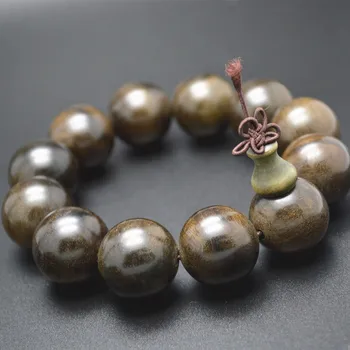

15mm 20mm Big Wood Round Beads Elastic Line Man's Buddhist Mala Bracelets Fashion Tibetan Jewelry 5pc/lot