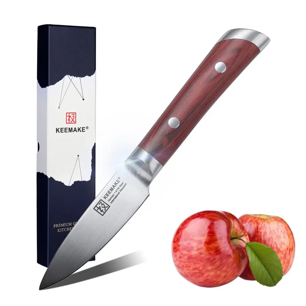 SUNNECKO 3.5" Fruit Paring Knife German 1.4116 Steel Blade Chef's